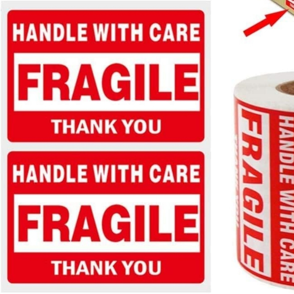 2" x 3" - Handle with Care Stickers - Fragile - Thank You - 100 - Picture 2 of 3